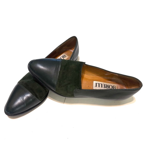 Borelli Women's Green Leather Shoes - Picture 6 of 7